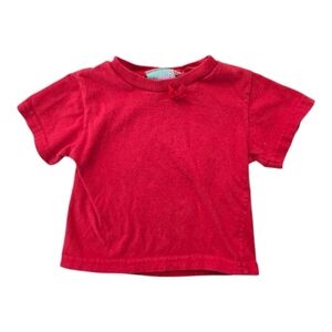 Vintage 1990s Playette Classic Boxy Red Solid T-Shirt
